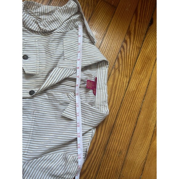 Sunny Leigh Y2K Vintage Striped Collared Button Down Dress Size 10 - Picture 11 of 12
